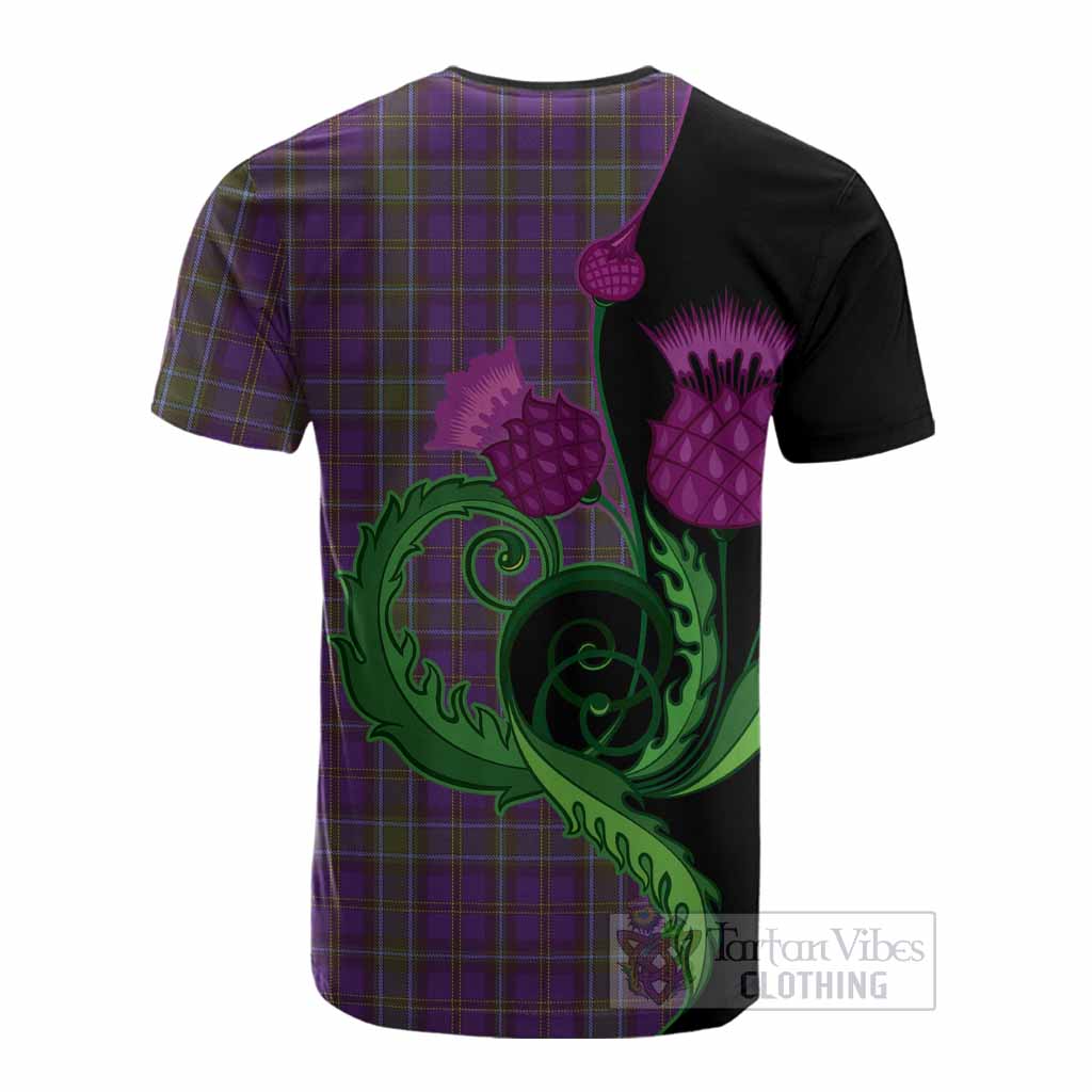 Weir Tartan Cotton T-shirt Traditional Scottish Thistle