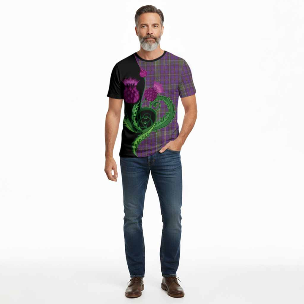 Weir Tartan Cotton T-shirt Traditional Scottish Thistle