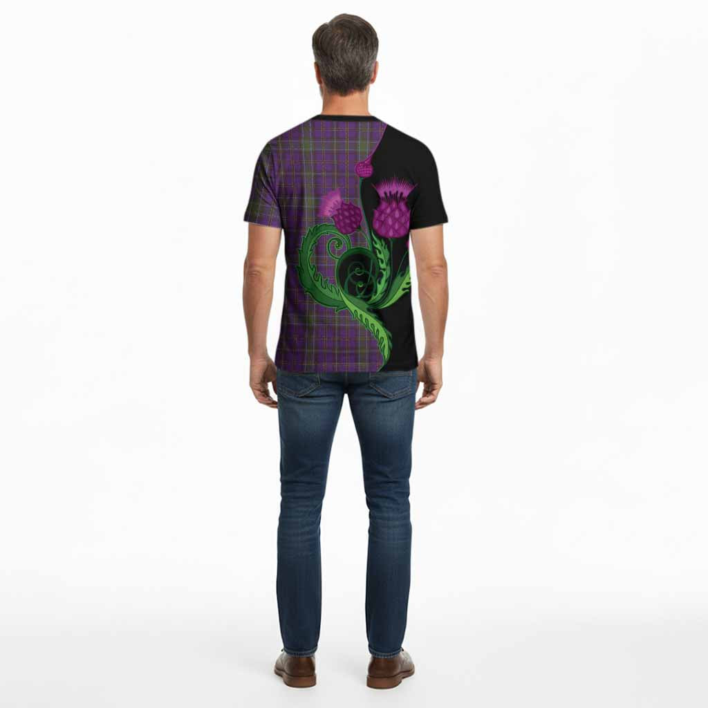 Weir Tartan Cotton T-shirt Traditional Scottish Thistle
