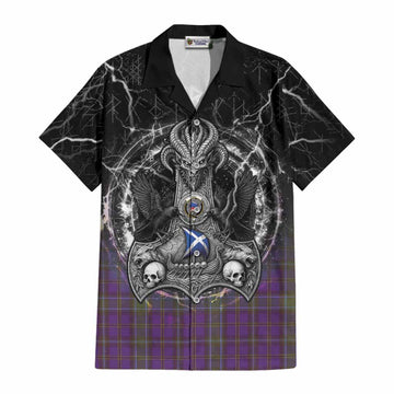 Weir Tartan Crest Cotton Hawaiian Shirt Celtic Odin's Raven Legacy
