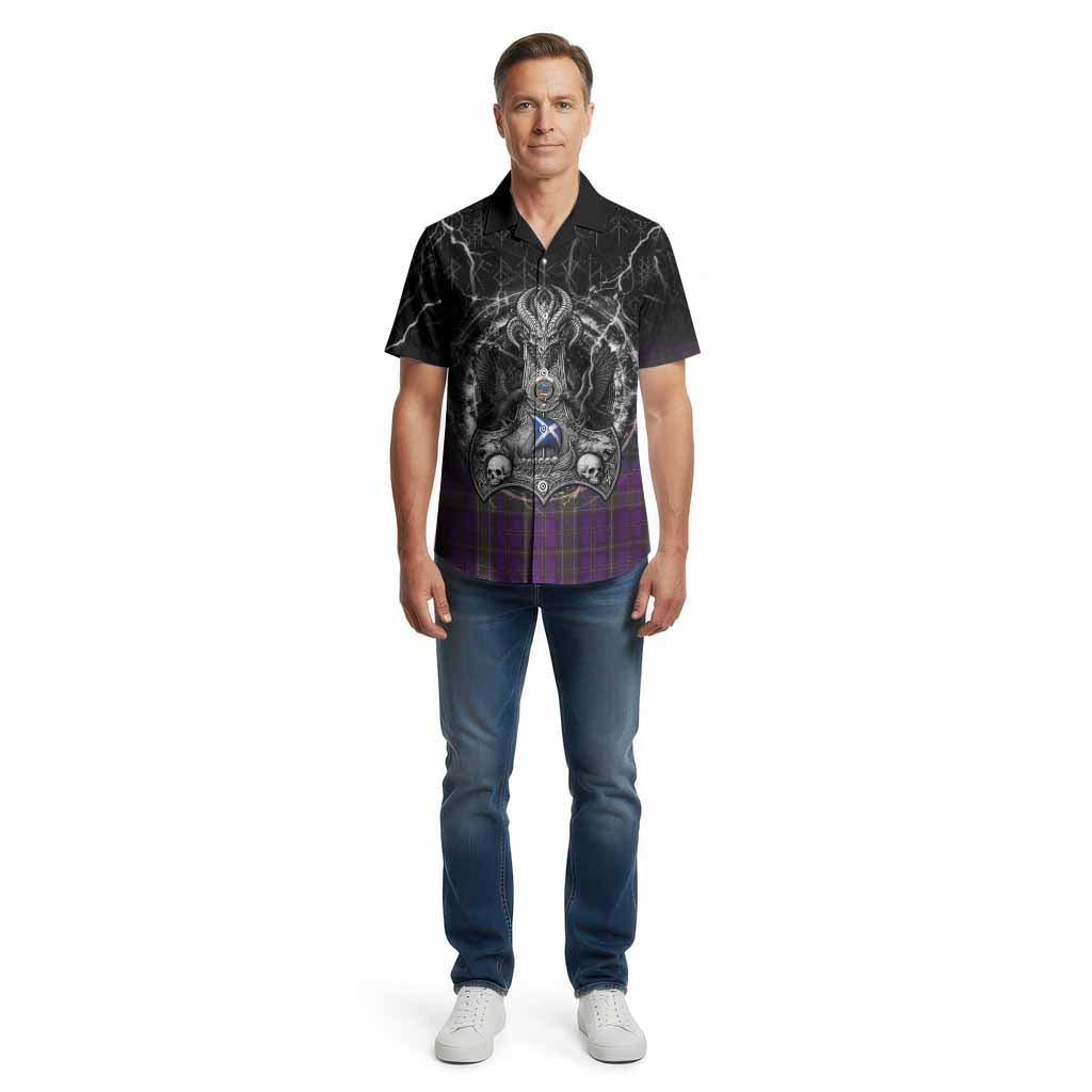 Weir Tartan Crest Cotton Hawaiian Shirt Celtic Odin's Raven Legacy