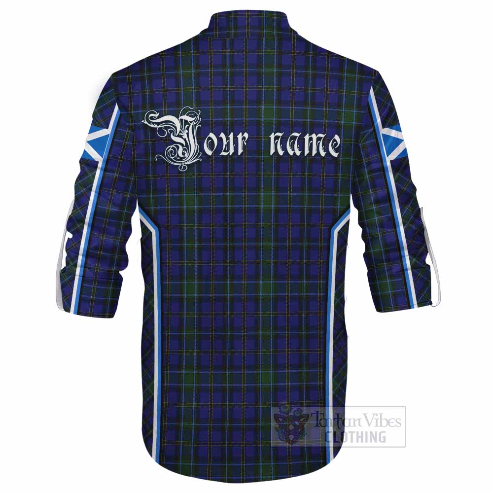 Weir Tartan Crest Ghillie Kilt Shirt Scotland Coat of Arm Flag Style - Tartan Vibes Clothing