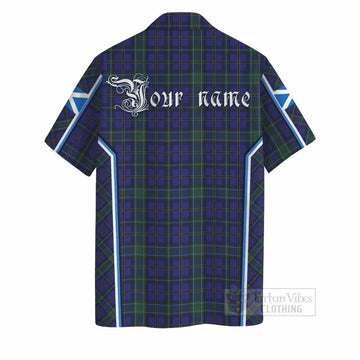 Weir Tartan Crest Hawaiian Shirt Scotland Coat of Arm Flag Style