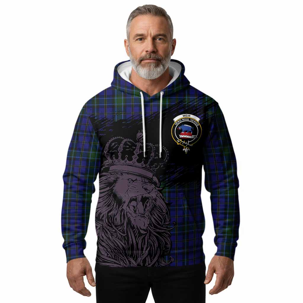 Weir Tartan Crest Hoodie Crowned Lion Heritage Style