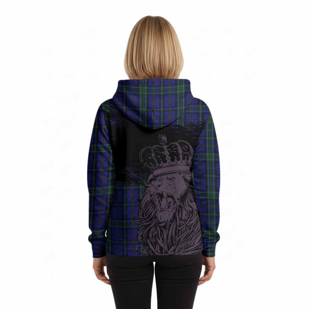 Weir Tartan Crest Hoodie Crowned Lion Heritage Style