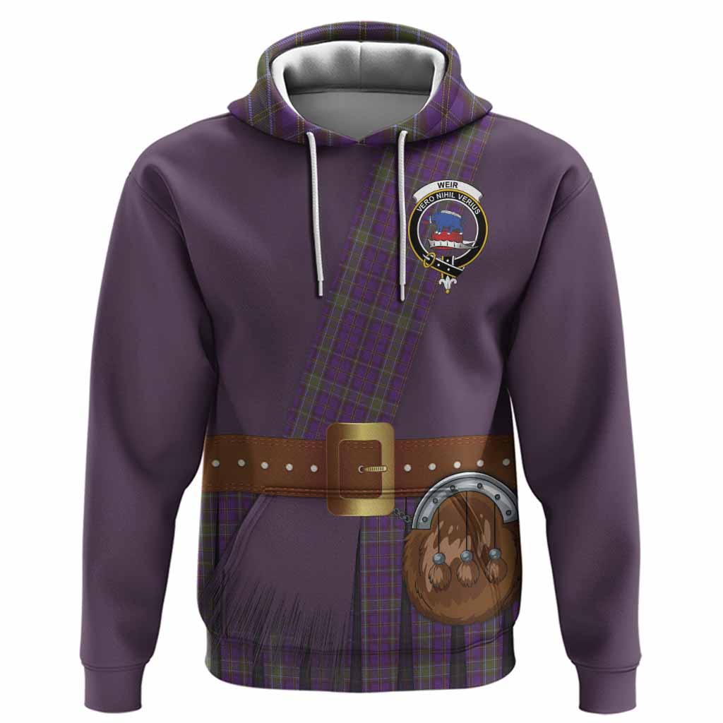 Weir Tartan Crest Hoodie Kilt Costume Style