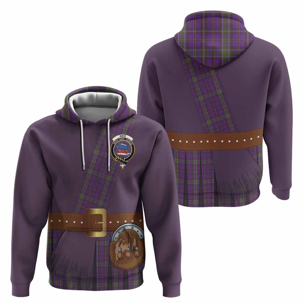 Weir Tartan Crest Hoodie Kilt Costume Style