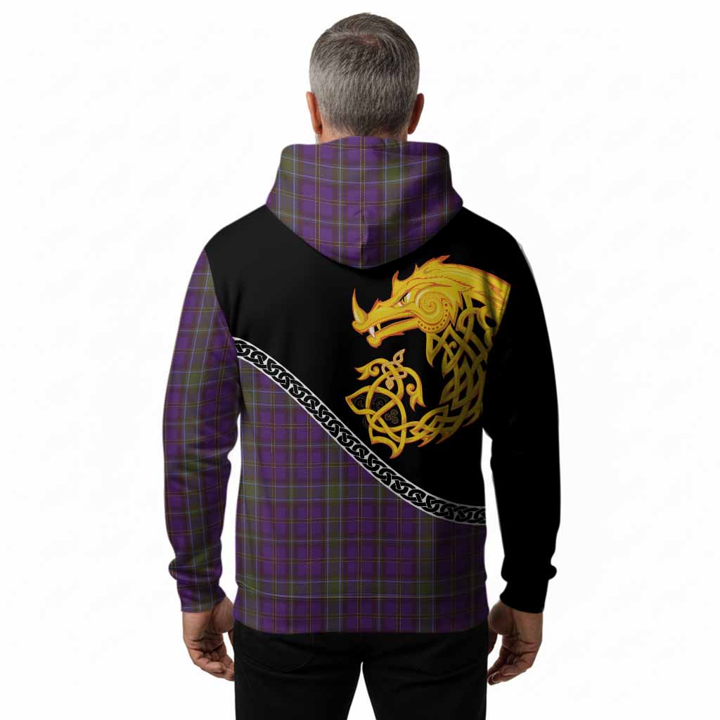 Weir Tartan Crest Hoodie Legendary Dragon Knot Half Style