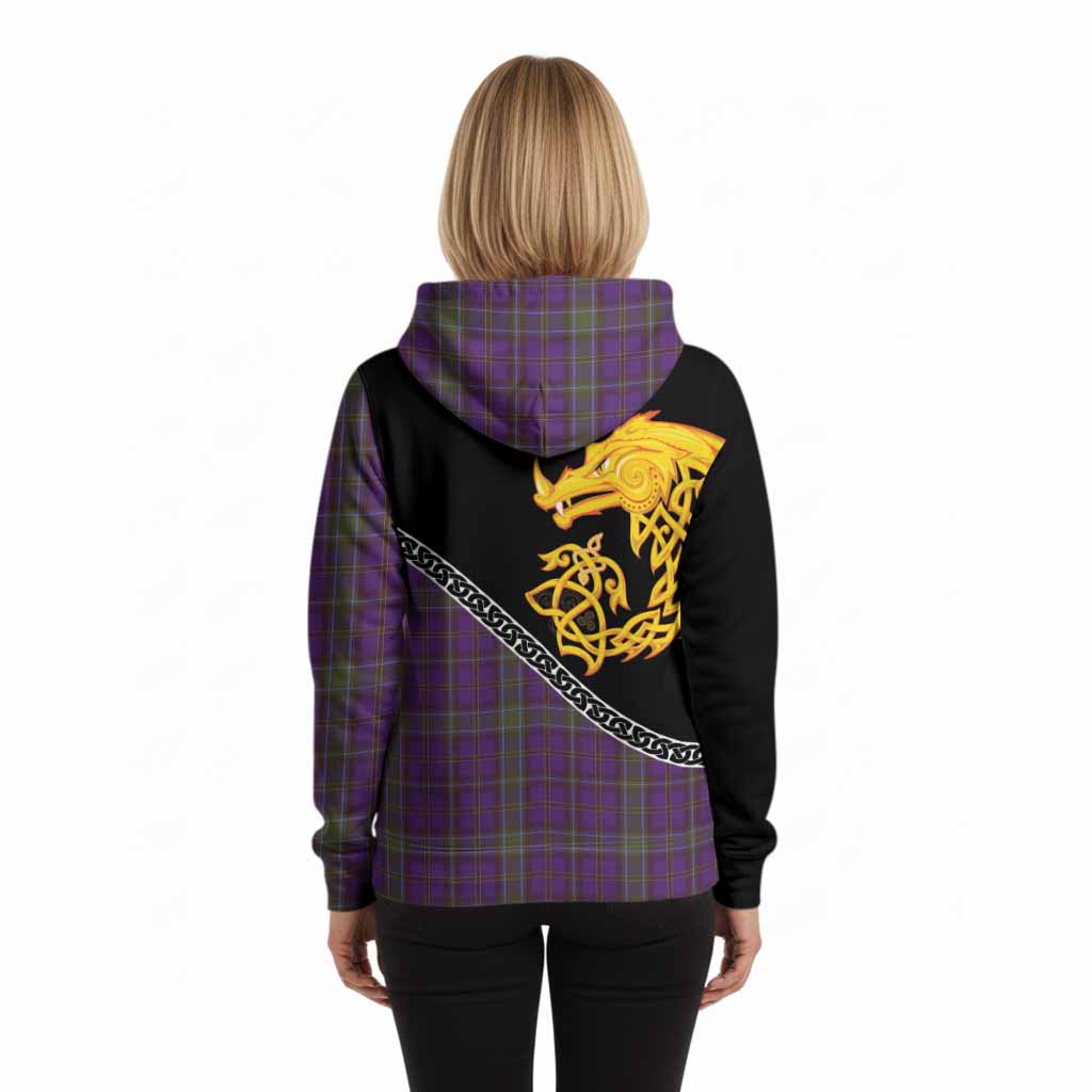 Weir Tartan Crest Hoodie Legendary Dragon Knot Half Style