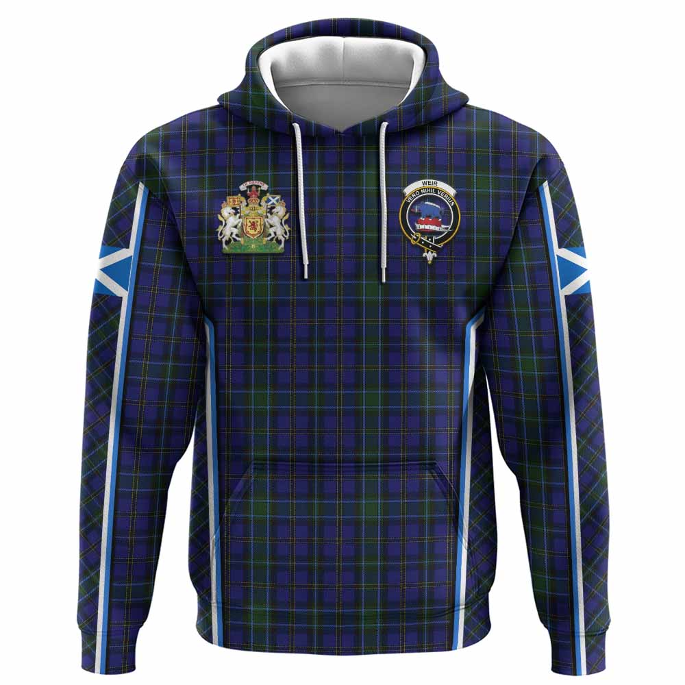 Weir Tartan Crest Hoodie Scotland Coat of Arm Flag Style - Tartan Vibes Clothing