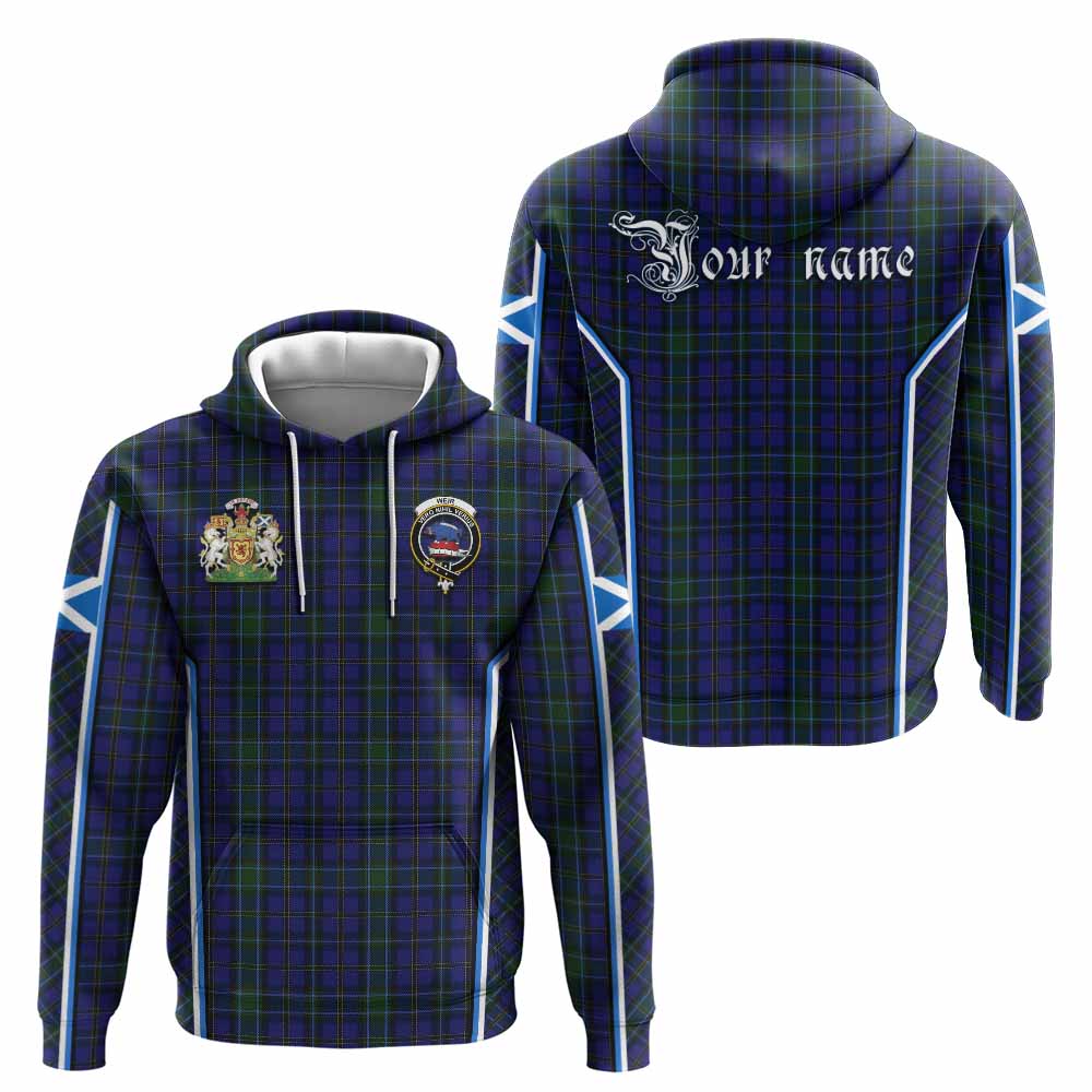 Weir Tartan Crest Hoodie Scotland Coat of Arm Flag Style - Tartan Vibes Clothing