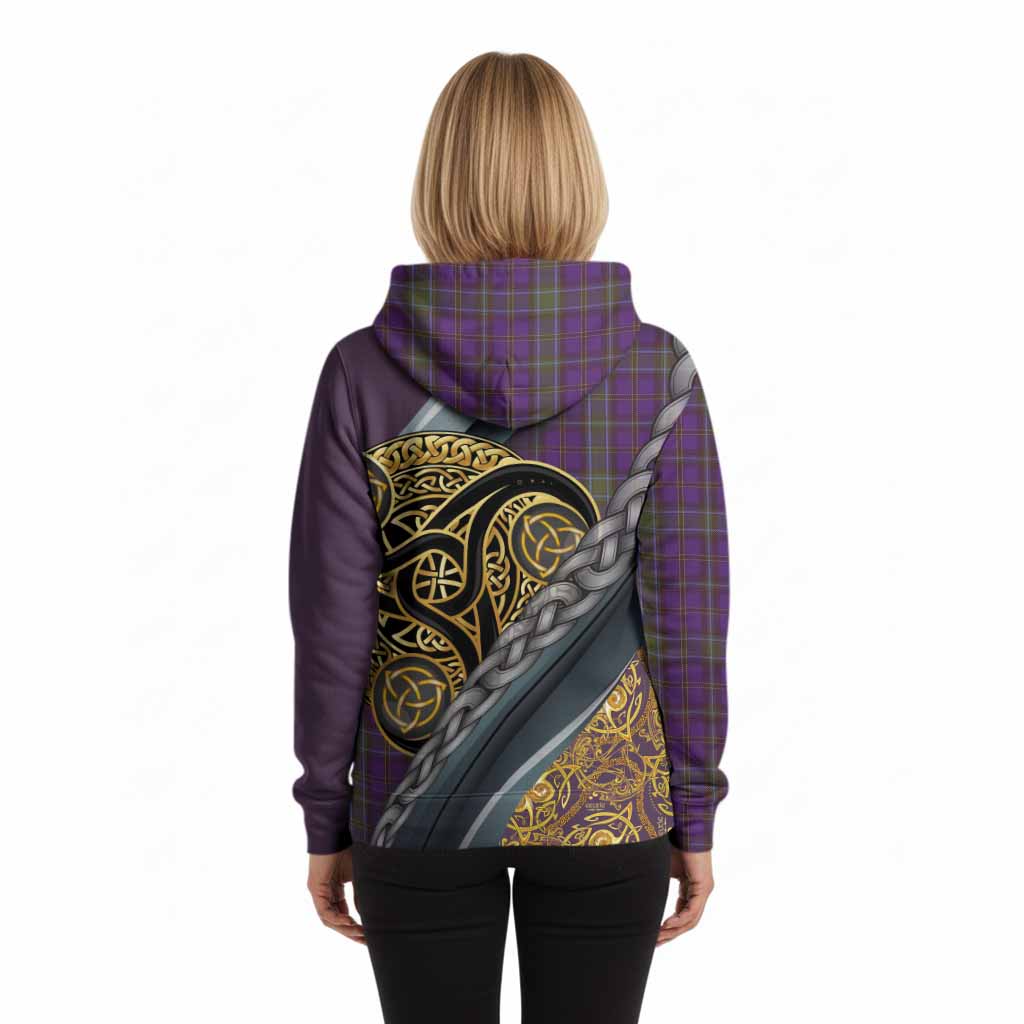 Weir Tartan Crest Hoodie Scottish Triskele Celtic
