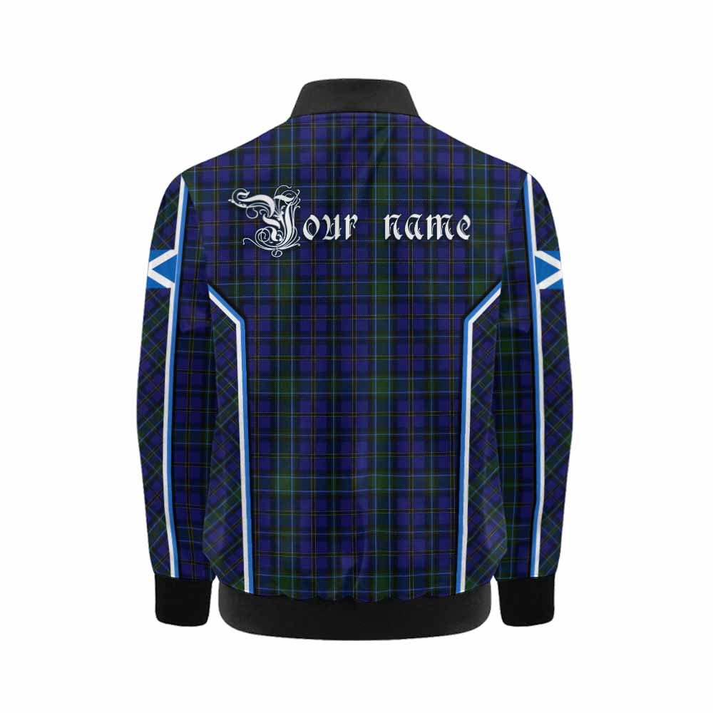 Weir Tartan Crest Kid Bomber Jacket Scotland Coat of Arm Flag Style - Tartan Vibes Clothing