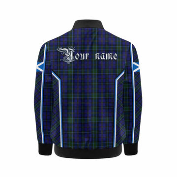 Weir Tartan Crest Kid Bomber Jacket Scotland Coat of Arm Flag Style - Tartan Vibes Clothing
