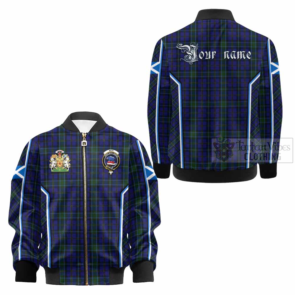 Weir Tartan Crest Kid Bomber Jacket Scotland Coat of Arm Flag Style - Tartan Vibes Clothing
