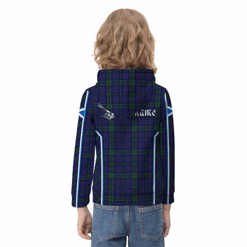 Weir Tartan Crest Kid Hoodie Scotland Coat of Arm Flag Style - Tartan Vibes Clothing