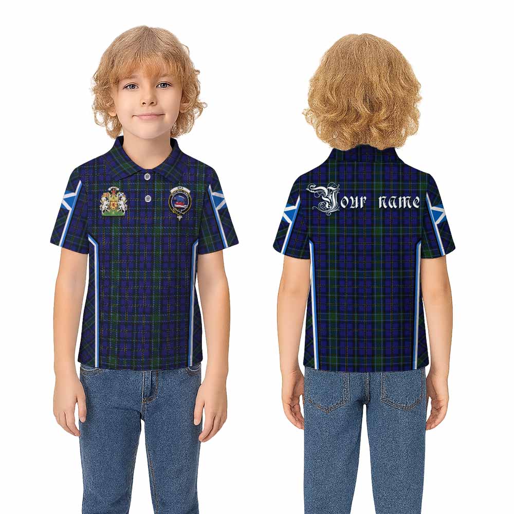 Weir Tartan Crest Kid Polo Shirt Scotland Coat of Arm Flag Style - Tartan Vibes Clothing