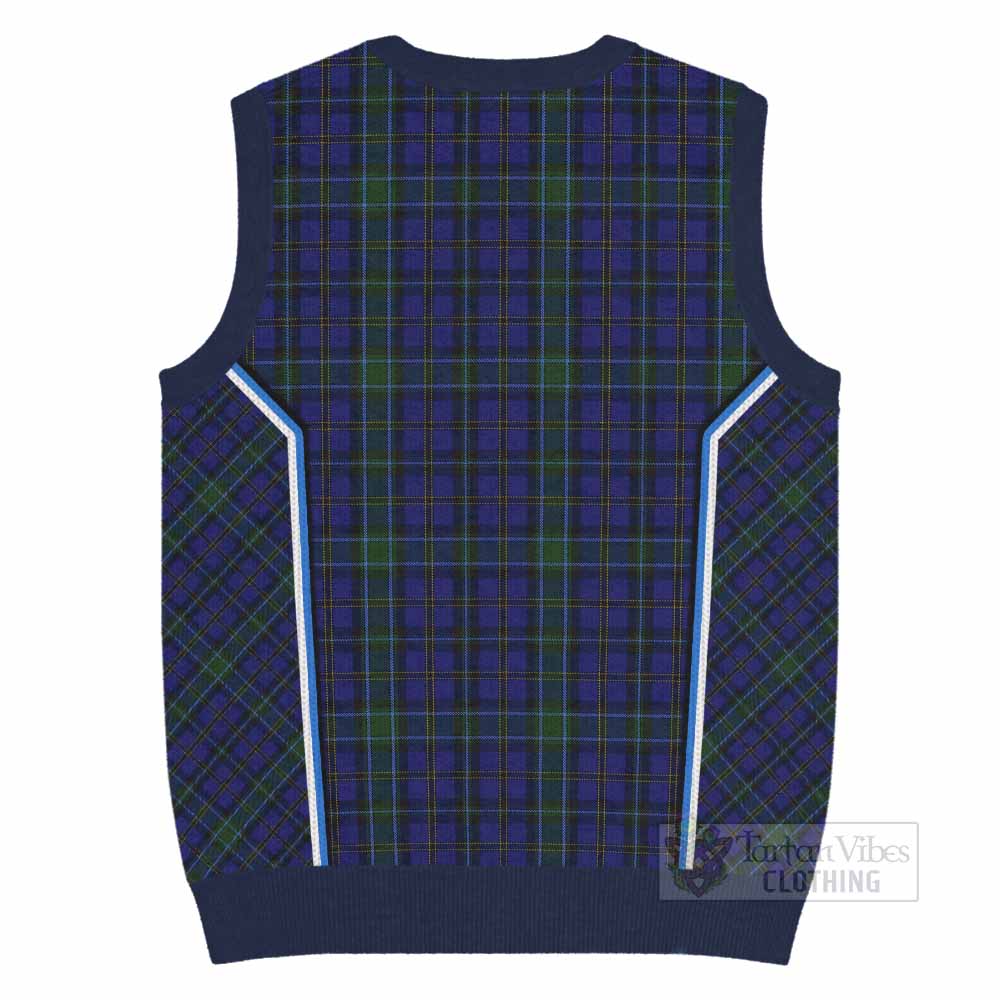 Weir Tartan Crest Knitted V-Neck Vest Scotland Coat of Arm Flag Style - Tartan Vibes Clothing