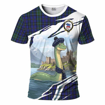 Weir Tartan Crest Loch Ness Monster Scottish Heritage Art T-Shirt