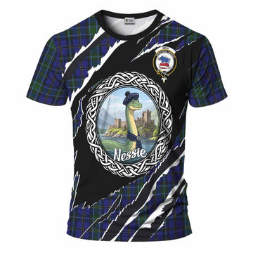 Weir Tartan Crest Loch Ness Monster T-Shirt Celtic Knot Nessie Art