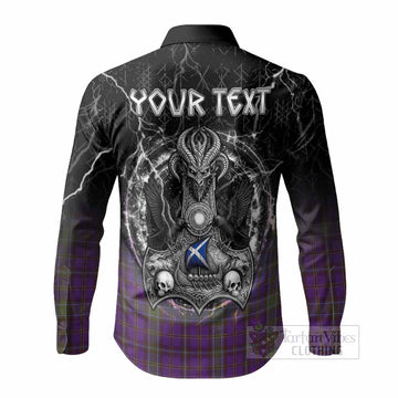 Weir Tartan Crest Long Sleeve Button Shirts Celtic Odin's Raven Legacy