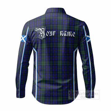 Weir Tartan Crest Long Sleeve Button Shirts Scotland Coat of Arm Flag Style