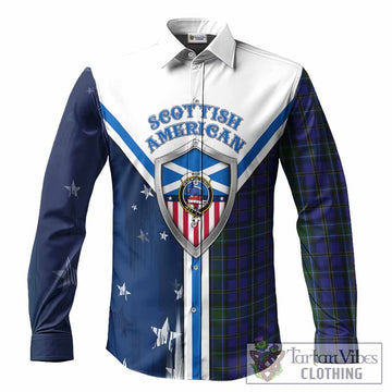 Weir Tartan Crest Long Sleeve Button Shirts Scottish-American Heritage