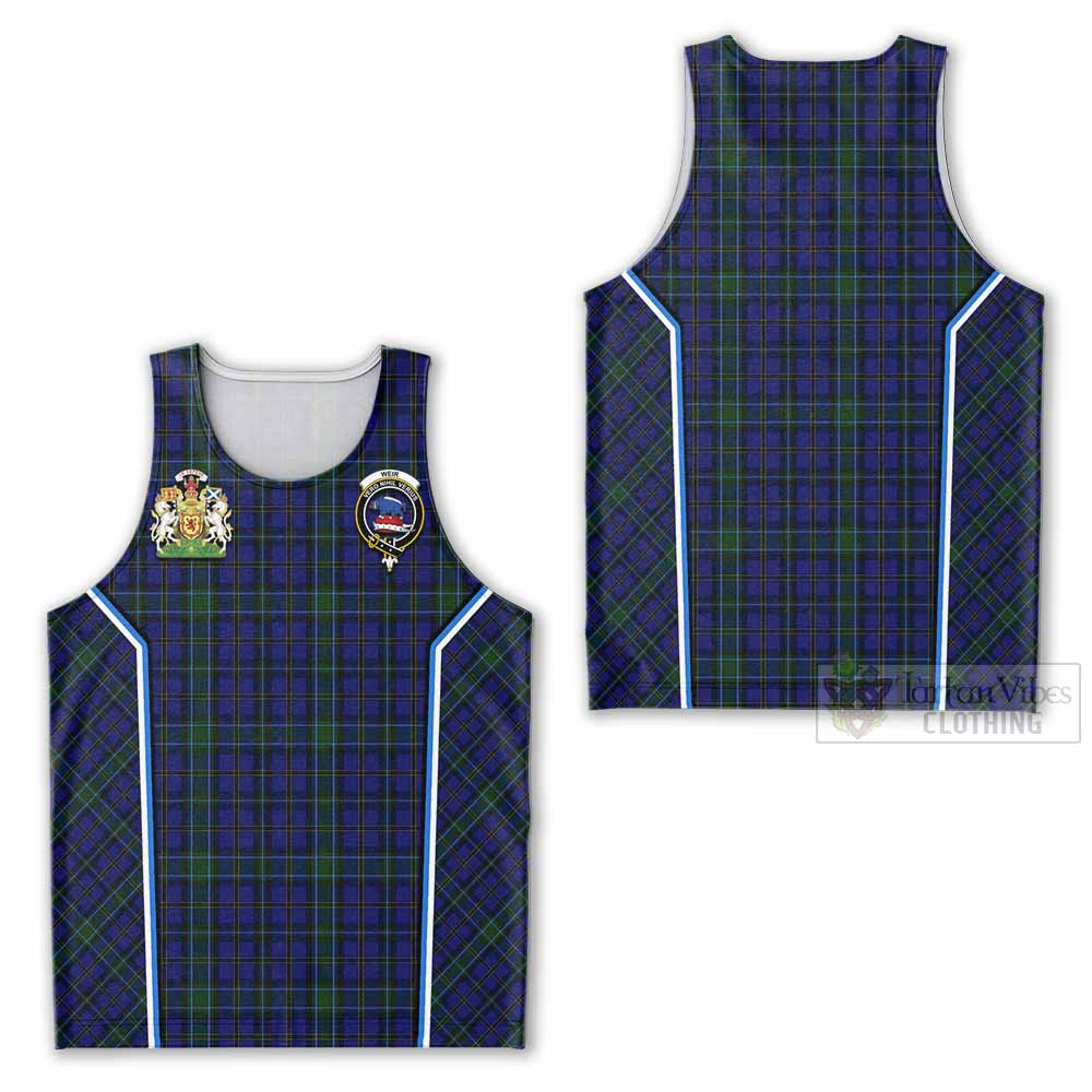 Weir Tartan Crest Men Tank Top Scotland Coat of Arm Flag Style - Tartan Vibes Clothing