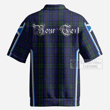 Weir Tartan Crest Men’s Polo Sweater Top Scotland Coat of Arm Flag Style
