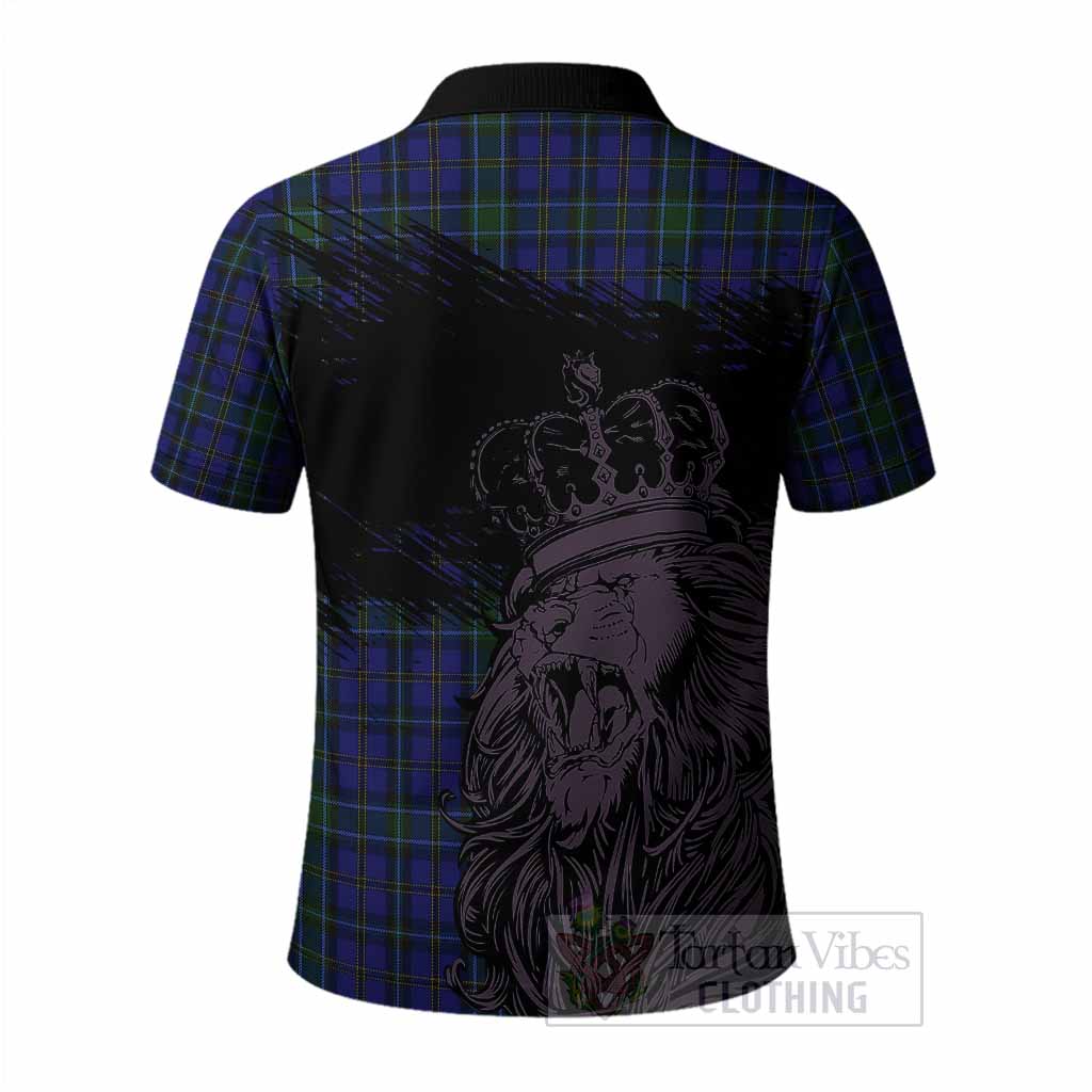Weir Tartan Crest Polo Shirt Crowned Lion Heritage Style