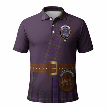 Weir Tartan Crest Polo Shirt Kilt Costume Style