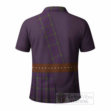 Weir Tartan Crest Polo Shirt Kilt Costume Style