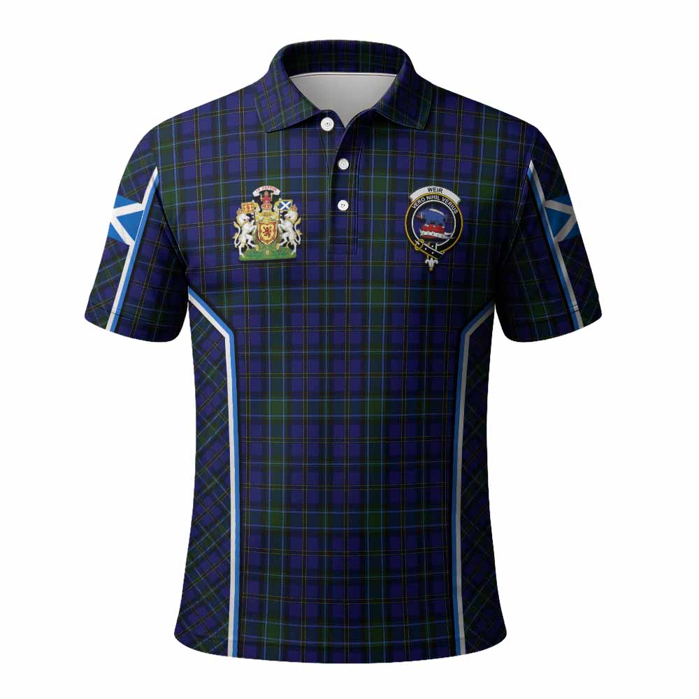Weir Tartan Crest Polo Shirt Scotland Coat of Arm Flag Style - Tartan Vibes Clothing