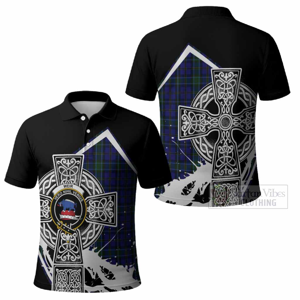 Weir Tartan Crest Polo Shirt Scottish Celtic Cross Heritage - Tartan Vibes Clothing