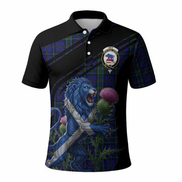 Weir Tartan Crest Polo Shirt Scottish Lion Rampant Thistle Kid - Tartan Vibes Clothing