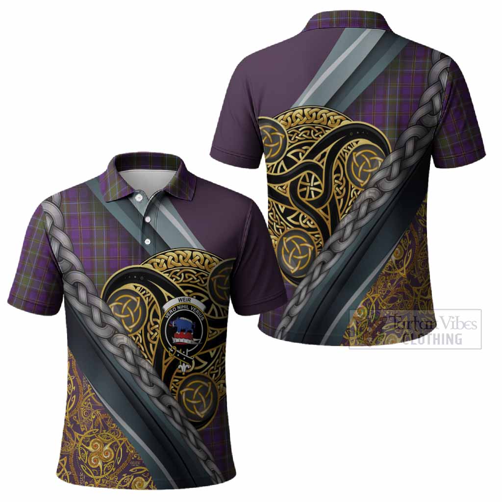 Weir Tartan Crest Polo Shirt Scottish Triskele Celtic
