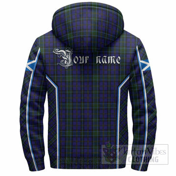 Weir Tartan Crest Sherpa Hoodie Scotland Coat of Arm Flag Style
