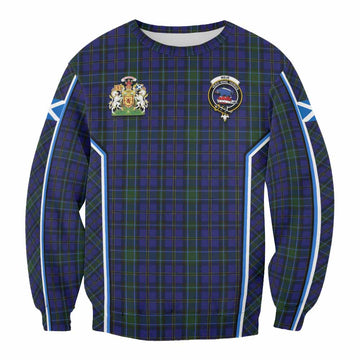 Weir Tartan Crest Sweatshirt Scotland Coat of Arm Flag Style