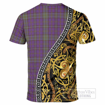 Weir Tartan Crest T-Shirt Celtic Knot and Triple Trickle Spiral Symbols