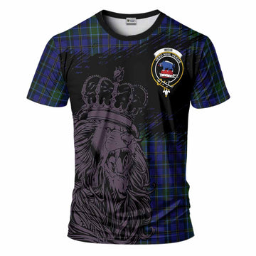 Weir Tartan Crest T-Shirt Crowned Lion Heritage Style