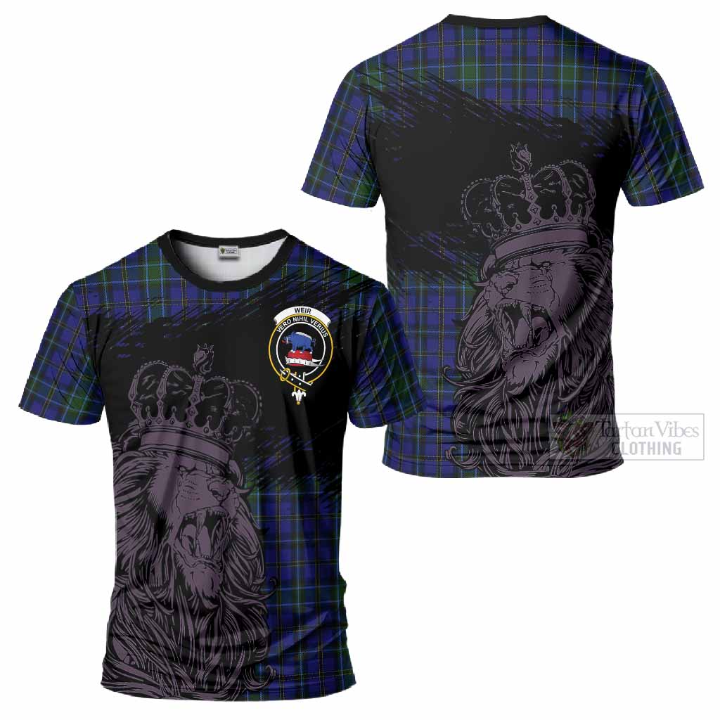 Weir Tartan Crest T-Shirt Crowned Lion Heritage Style