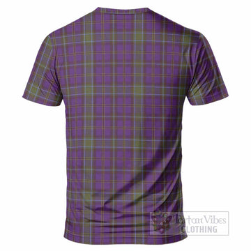 Weir Tartan Crest T-Shirt Ferocious Lion Style
