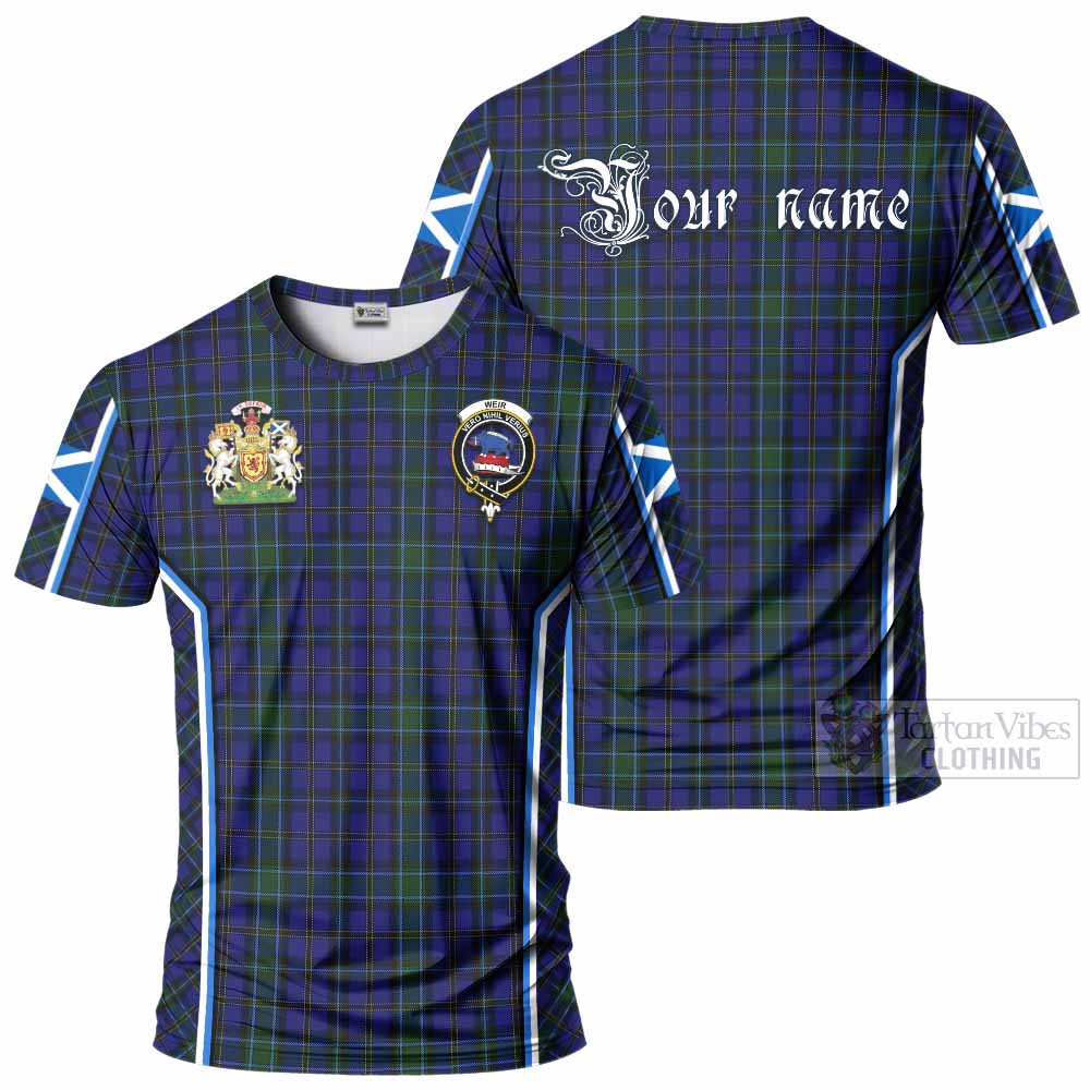 Weir Tartan Crest T-shirt Scotland Coat of Arm Flag Style - Tartan Vibes Clothing