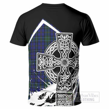 Weir Tartan Crest T-Shirt Scottish Celtic Cross Heritage