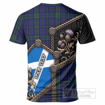 Weir Tartan Crest T-Shirt Scottish Thistle Loch Ness Monster