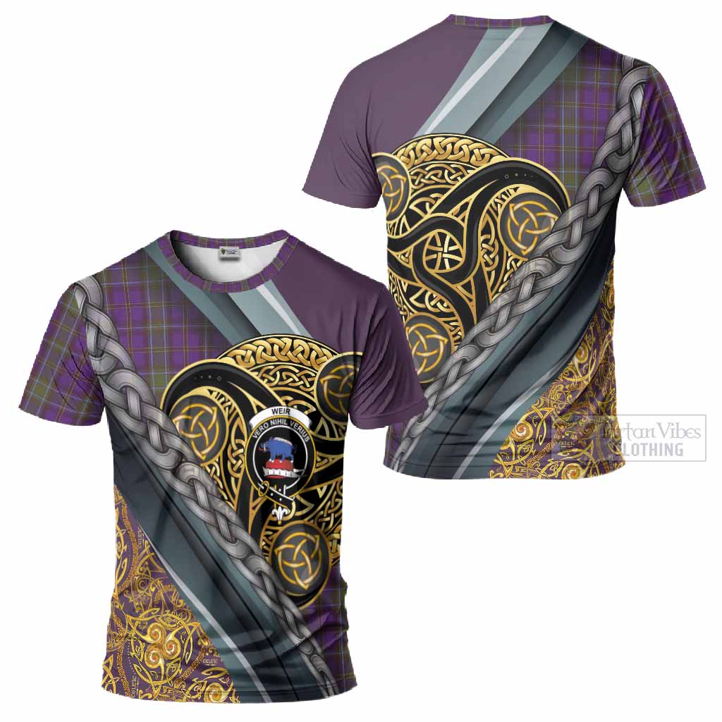 Weir Tartan Crest T-Shirt Scottish Triskele Celtic
