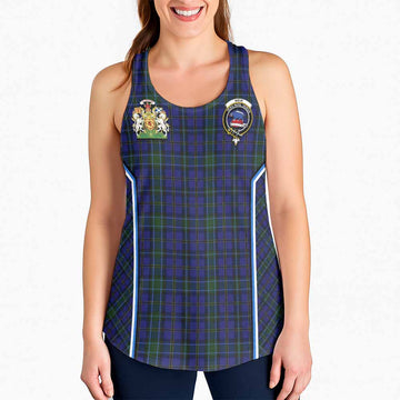 Weir Tartan Crest Women Racerback Tanks Scotland Coat of Arm Flag Style