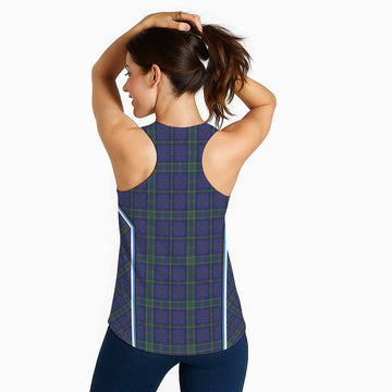 Weir Tartan Crest Women Racerback Tanks Scotland Coat of Arm Flag Style