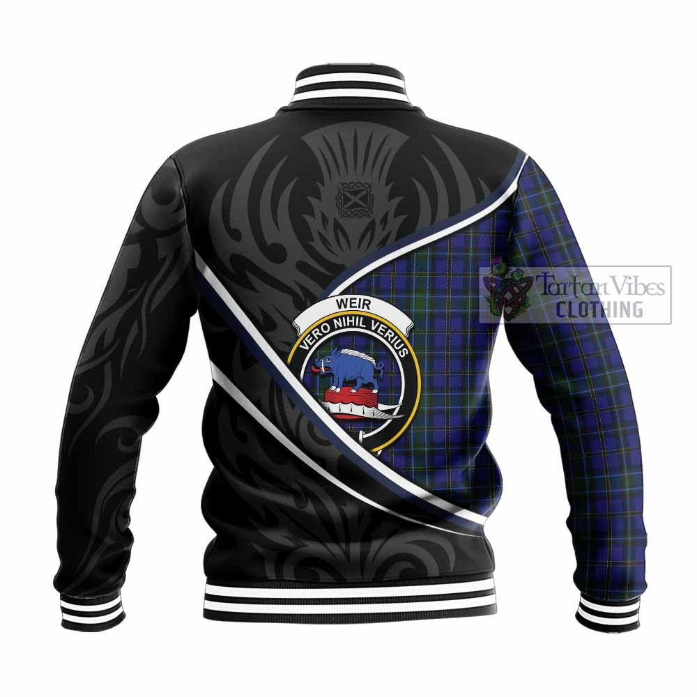 Weir Tartan Family Crest Baseball Jacket Celtic Scottish Thistle Floral - Tartan Vibes Clothing