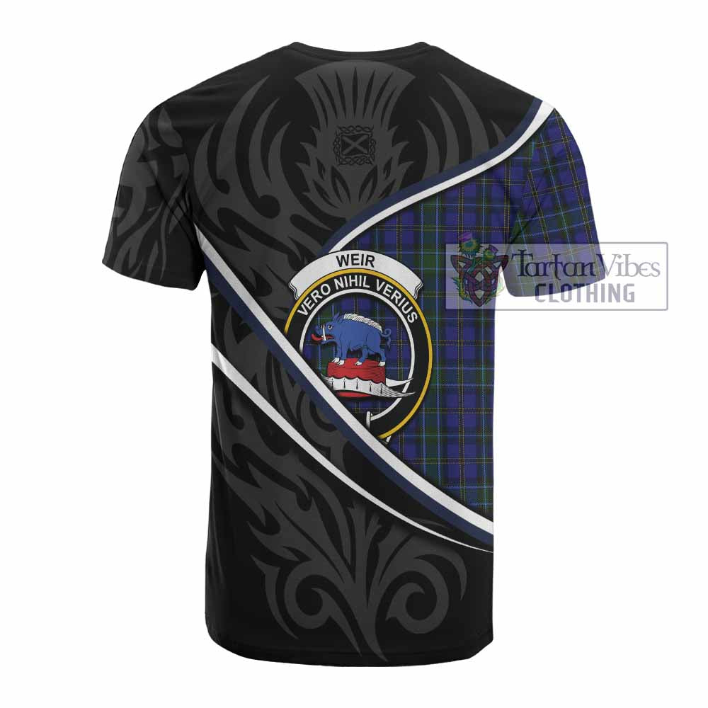 Weir Tartan Family Crest Cotton T-shirt Celtic Scottish Thistle Floral - Tartan Vibes Clothing